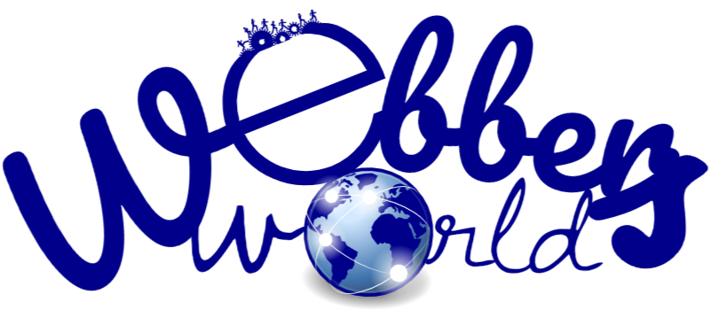 Webbers World logo in dark blue color representing WWW TECH Savvies website building company.