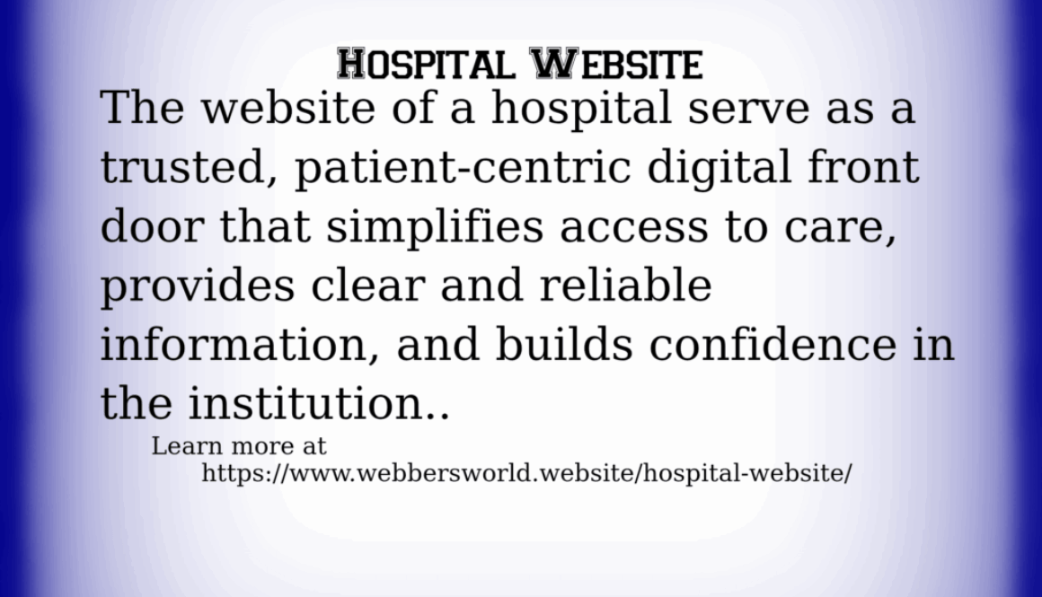 HOSPITAL WEBSITE