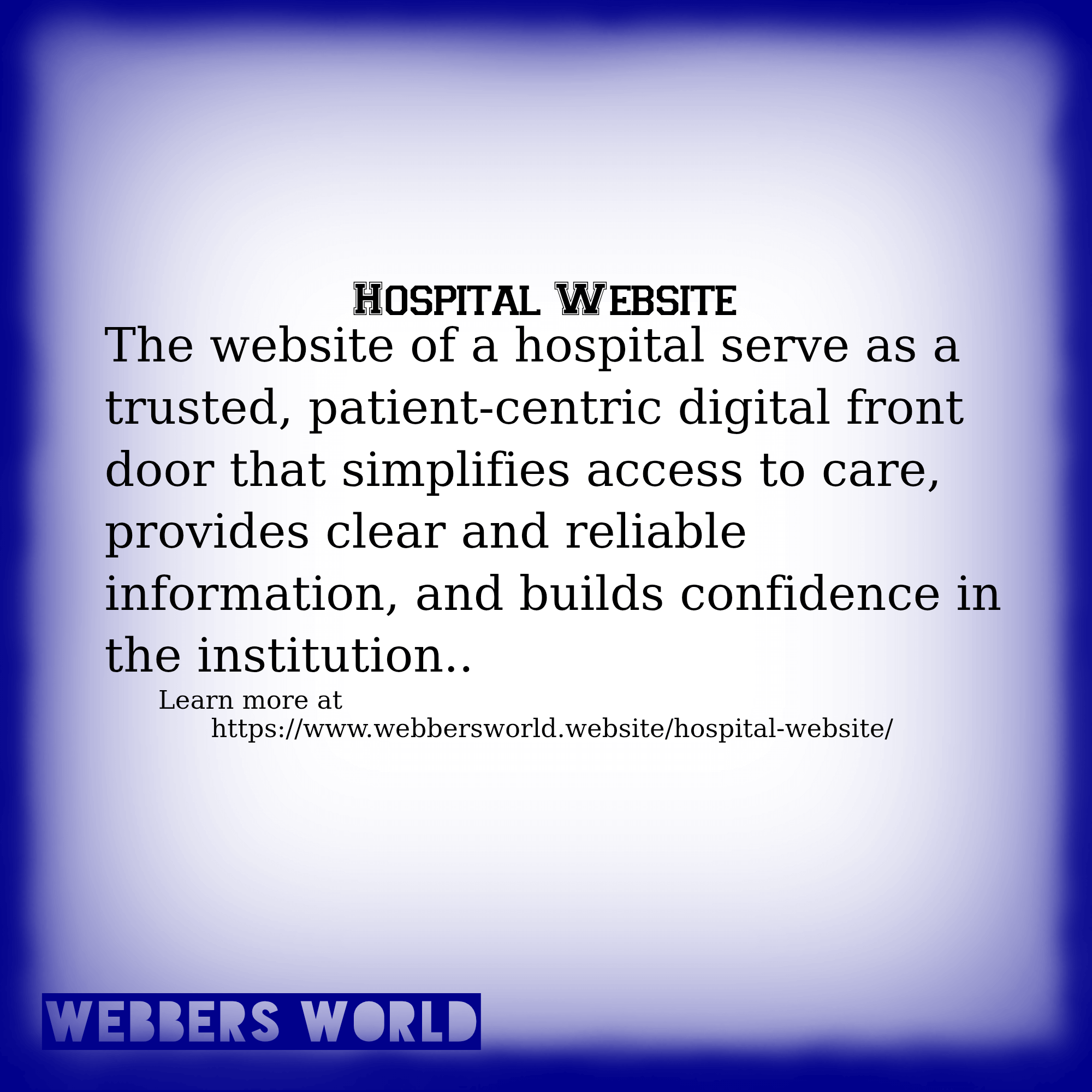 HOSPITAL WEBSITE
