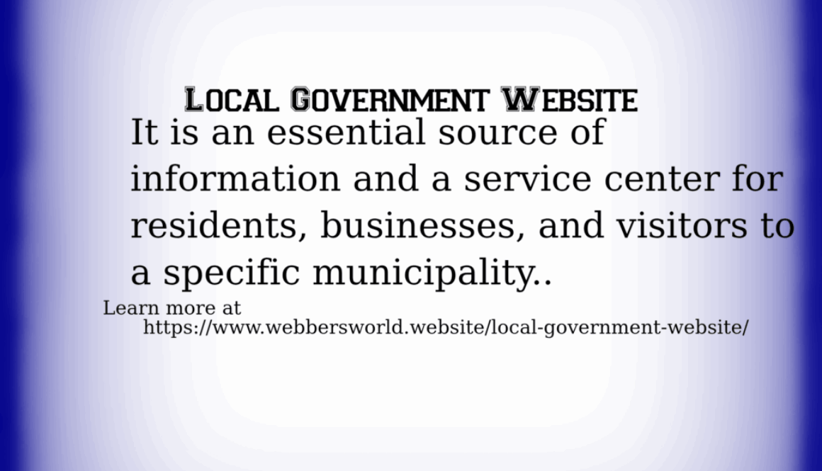 Local Government Website