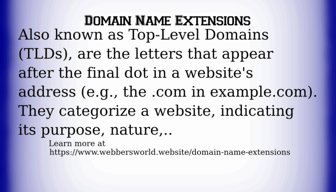 Domain Name Extensions