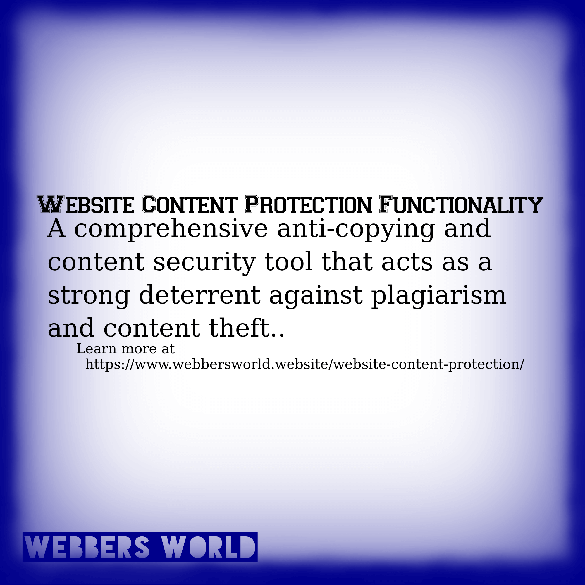 Website Content Protection Functionality